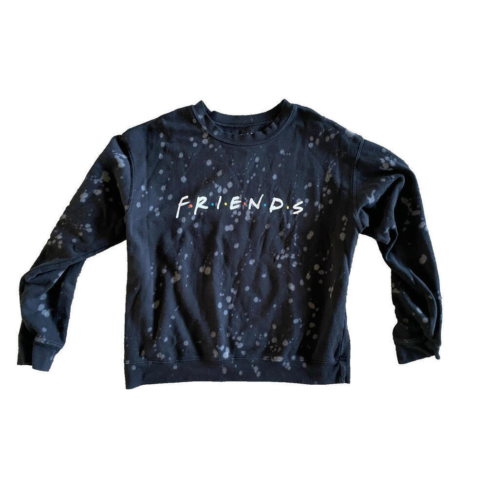 Friends TV Show Sweatshirt Womens XL Black Long Sleeve Sweater Crewneck